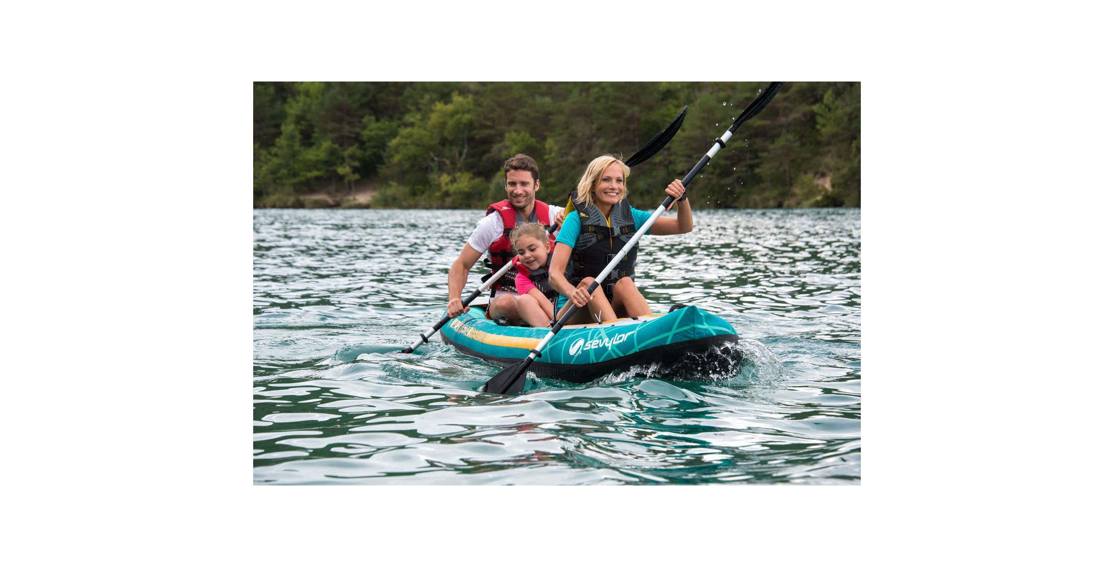 Sevylor Alameda Premium 2 plus 1 Person Inflatable Kayak