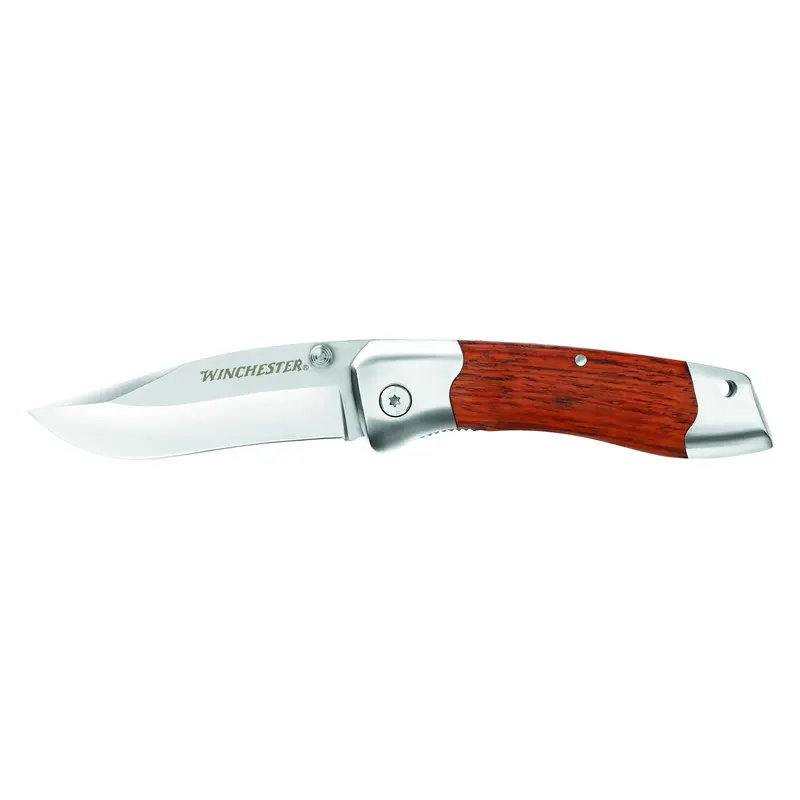 Winchester 3 inch Shaped Wood Folder Knife-2