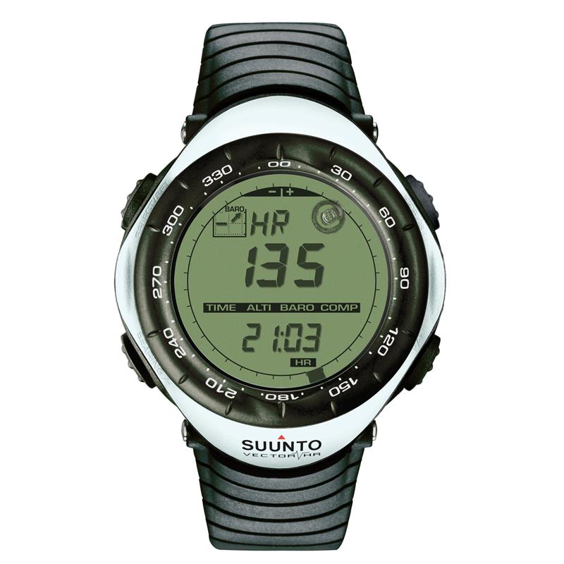 Suunto Vector HR Heart Rate Monitor Watch - Black Negative Face-3