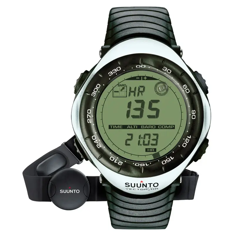 Suunto Vector HR Heart Rate Monitor Watch - White Positive Face-3