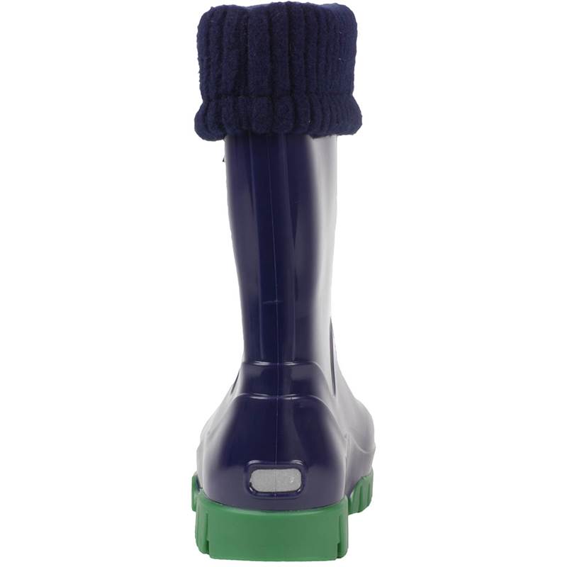 Term Footwear Shiny Wellies with Socks-4