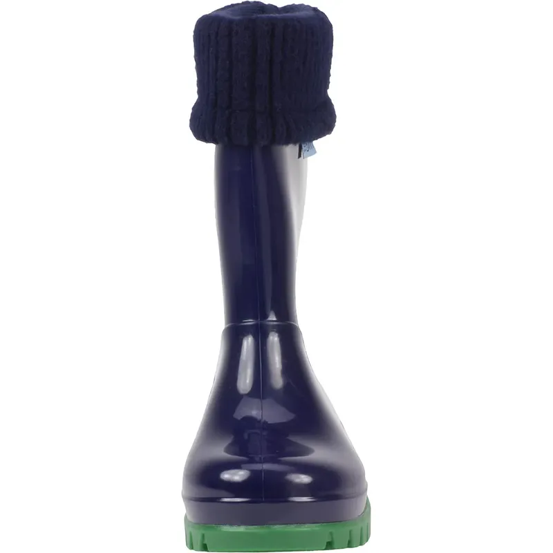 Term Footwear Shiny Wellies with Socks-3