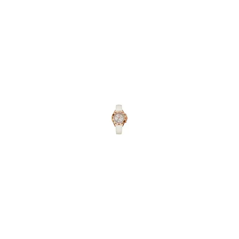 Nautica Ladies Chrono Silver Dial White Leather Strap-2