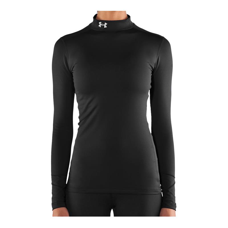 Under Armour Ladies ColdGear Compression Mock LS Baselayer Top
