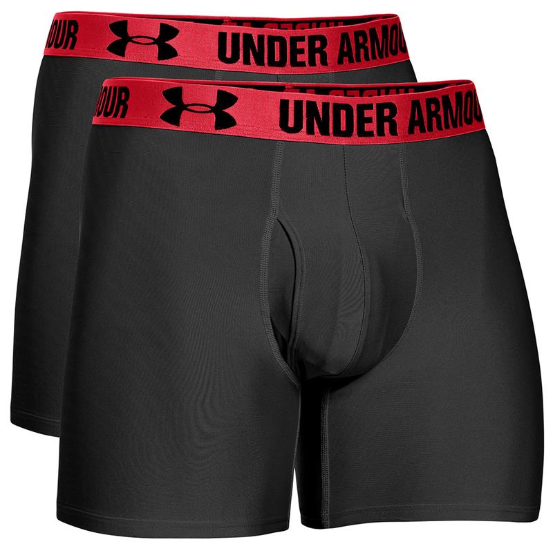 Under Armour Mens HeatGear Performance 6 inch Boxer Jock Briefs Pack