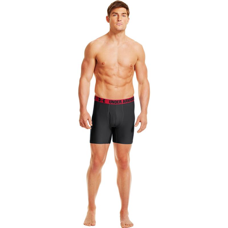 Under Armour Mens HeatGear Performance 6 inch Boxer Jock Briefs Pack