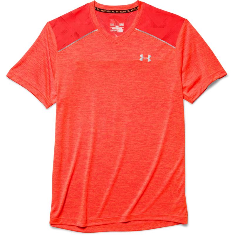 Under Armour Mens HeatGear ArmourVent Run VNeck Short Sleeve TShirt