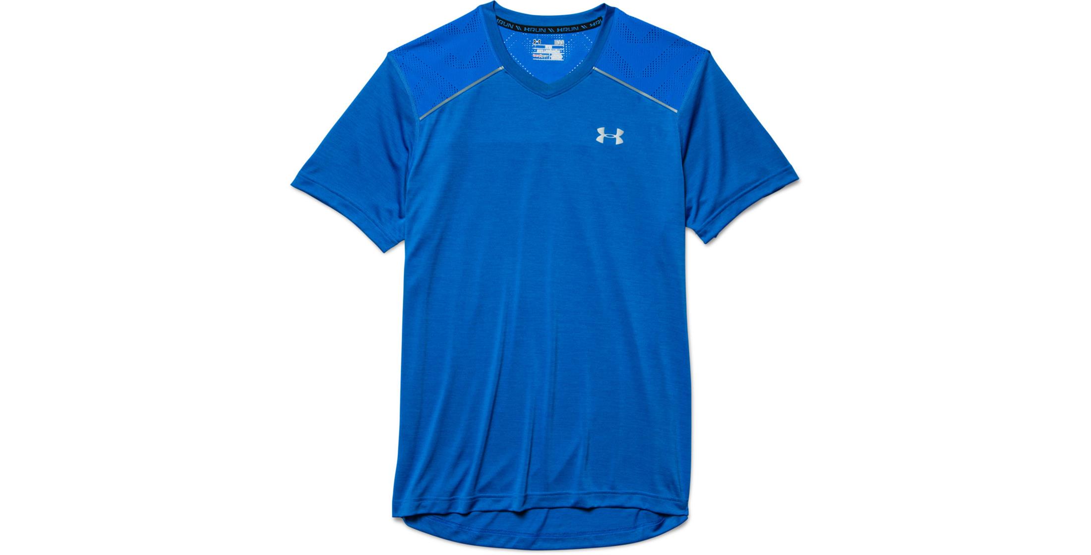 Under Armour Mens HeatGear ArmourVent Run VNeck Short Sleeve TShirt