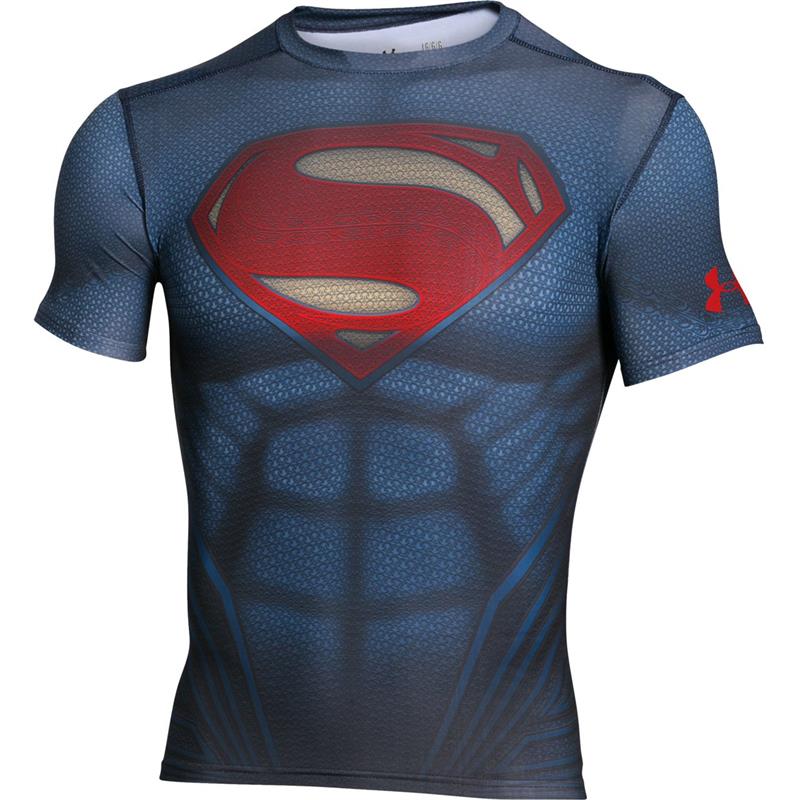 Under Armour Mens Transform Yourself Superman Suit Compression Shirt