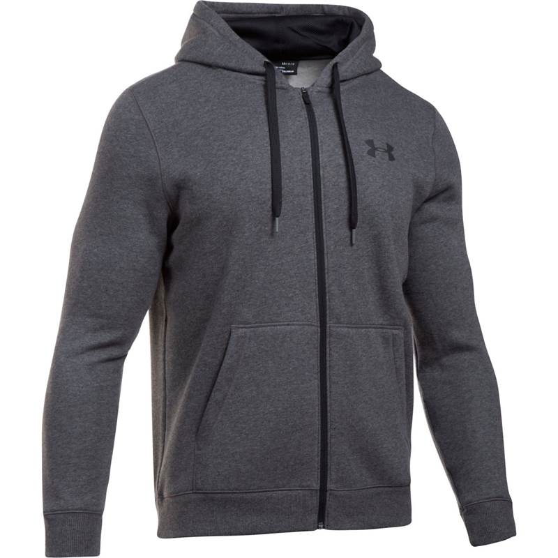 Under Armour Mens Rival Fleece Fitted Full Zip Hoodie-5