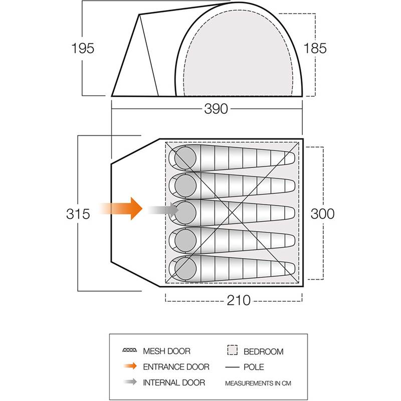 Vango Carron 500 5-Person Tent-2