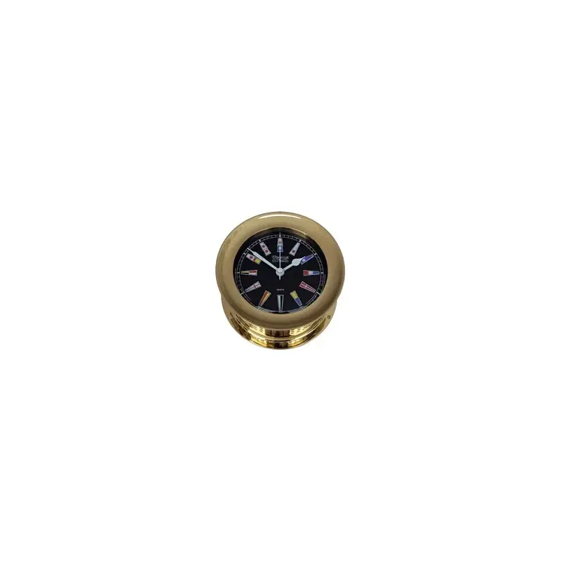 Weems & Plath Atlantis Quartz Clock Black Dial with Colour Flags-2