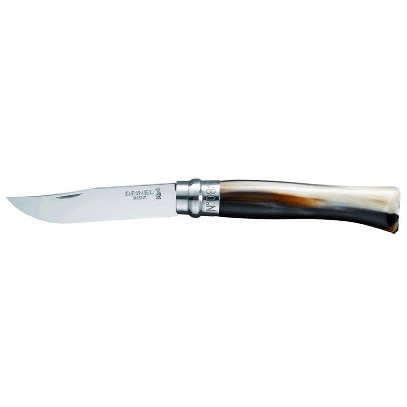 Opinel No.8 Stainless Steel Blond Horn Knife-1