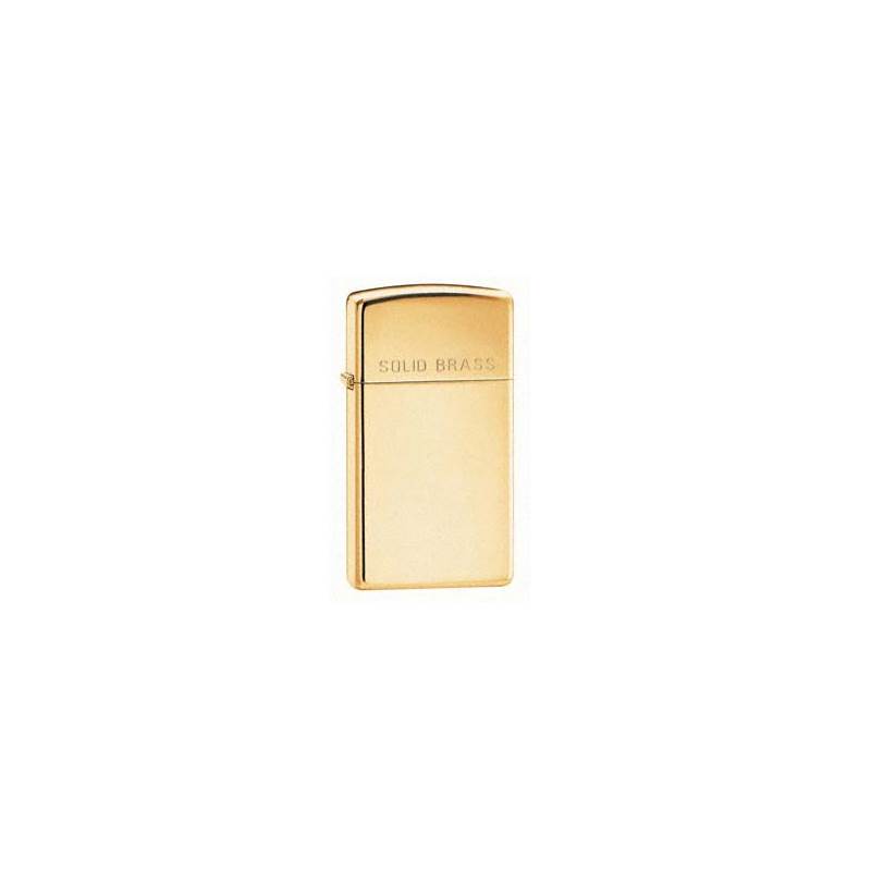 Zippo High Polish Brass Slim Lighter-1