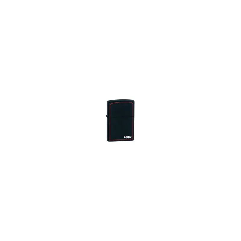 Zippo Black Matte with Zippo Logo & Border Lighter-2