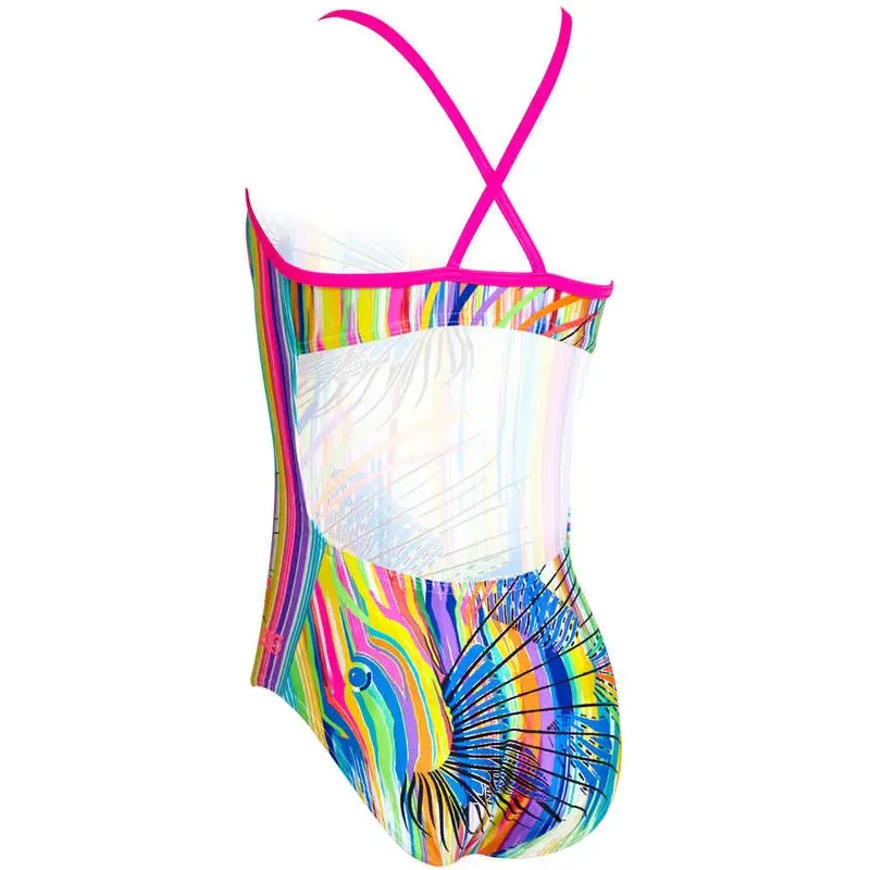 Zoggs Girls Tropix Bella Crossback Swimsuit-2
